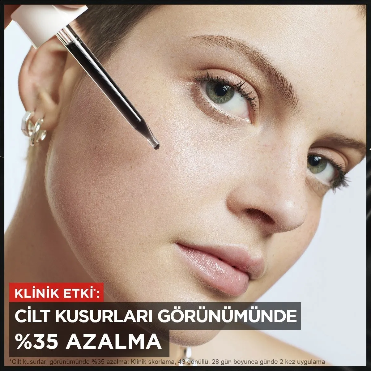 بعد از استفاده خرید سرم لایه بردار گارنیر AHA  BHA اصل + بهترین قیمت (30mL)